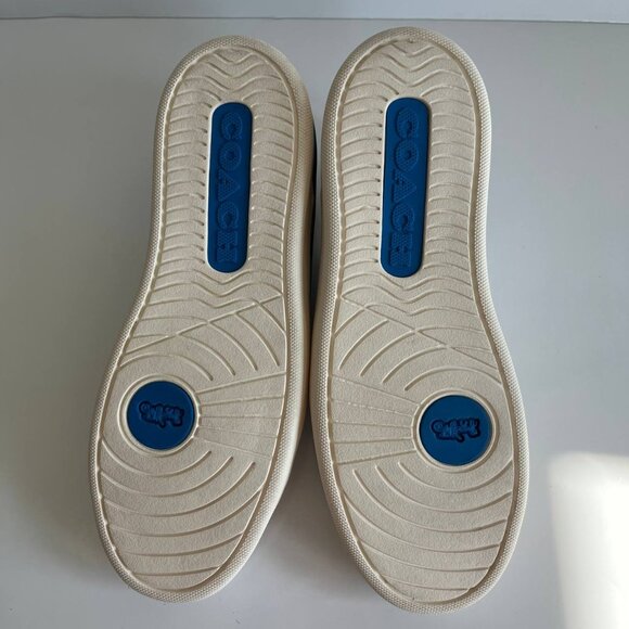 Coach Low-Top Sneakers – White/Blue Graphic – Size US 7.5D (EU 40.5) - Picture 9 of 9